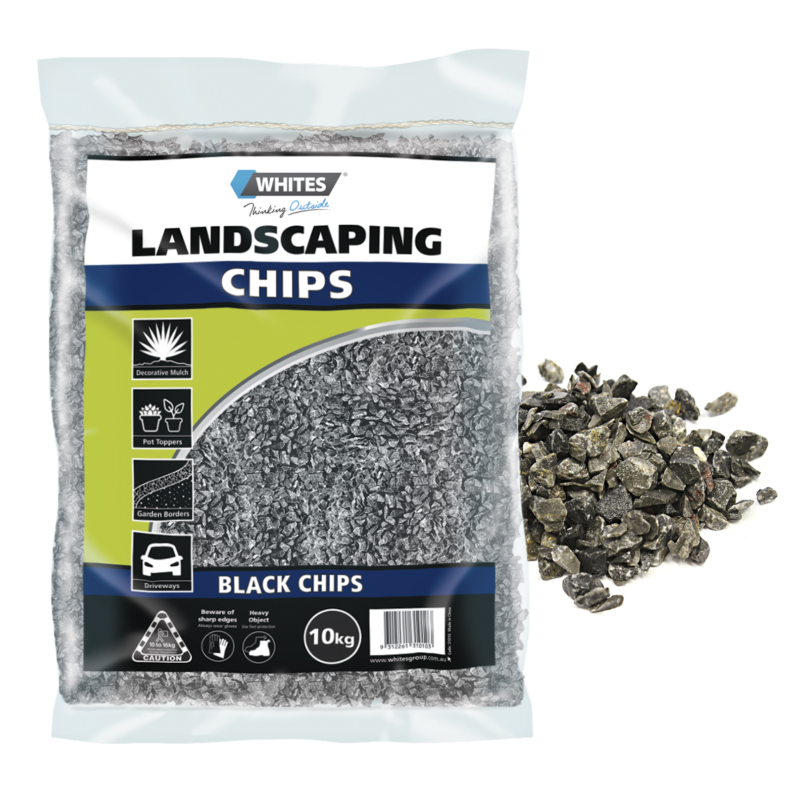 31010 - Black Chips - 2-6mm 10kg