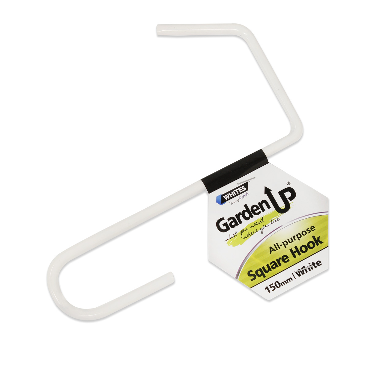 18072 - All Purpose Square Hook 150mm White