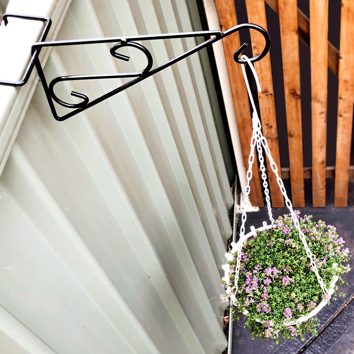 4/10Pc Outdoor Garden Hanging Plant Hanger Hook Basket Flower Pot Brackets E2I2 